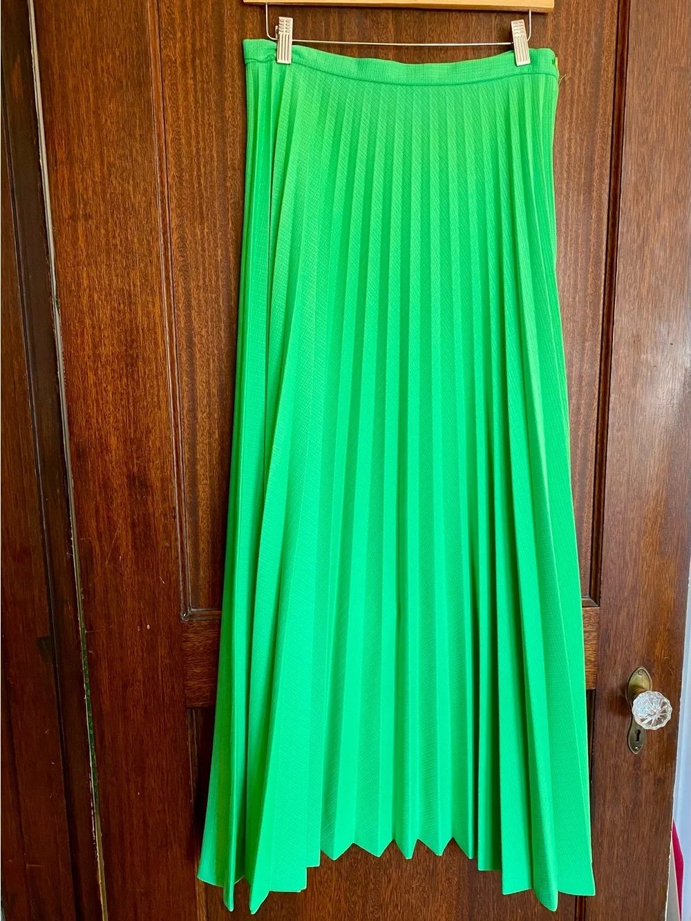 70s Pleated Green Skirt